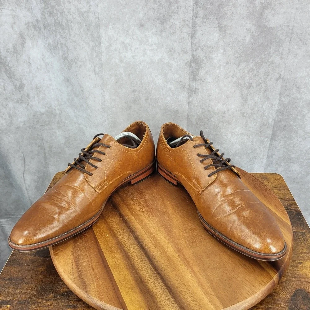 Goodfellow Oxford Shoes Mens 12 Brown Faux‎ Leather  Dress Shoes F317004